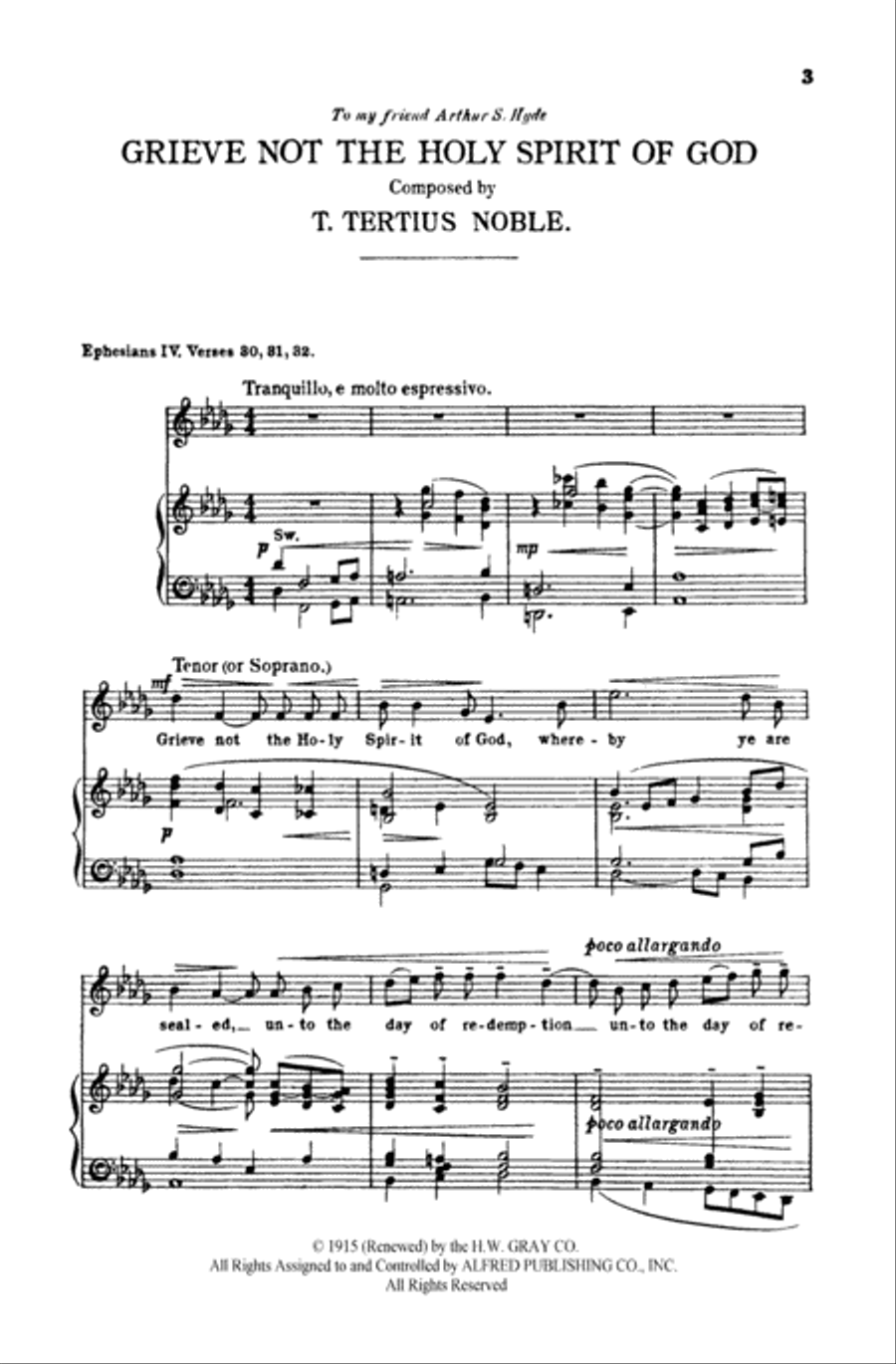 Grieve Not the Holy Spirit of God 4-Part scores gallery preview page 2