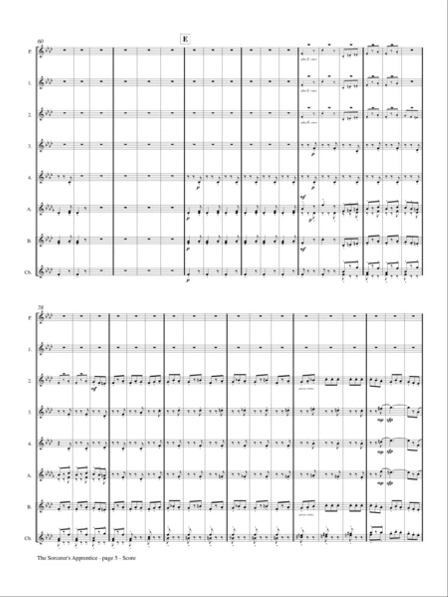 The Sorcerer's Apprentice for Flute Choir Flute Choir scores gallery preview page 4