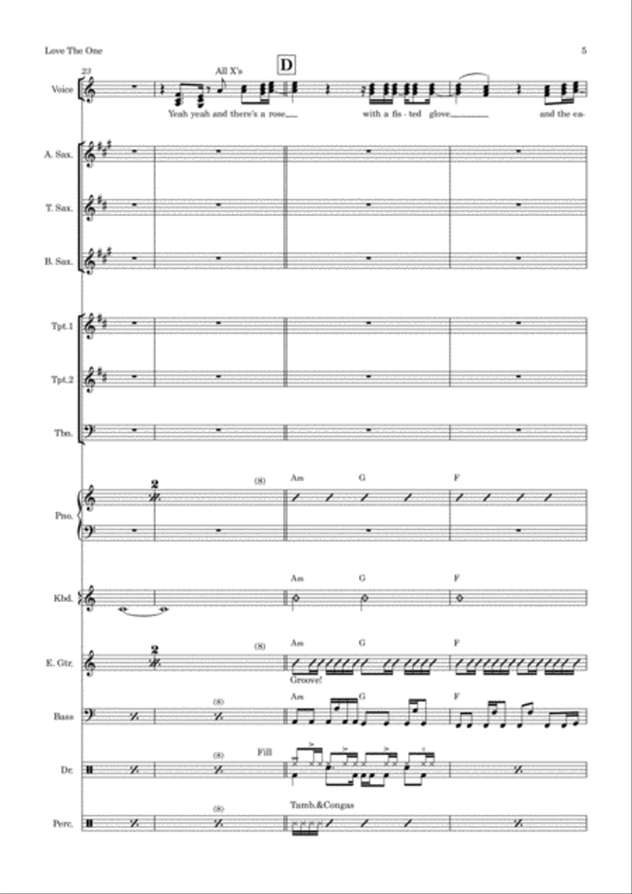 Love The One You're With Tenor Saxophone scores gallery preview page 5