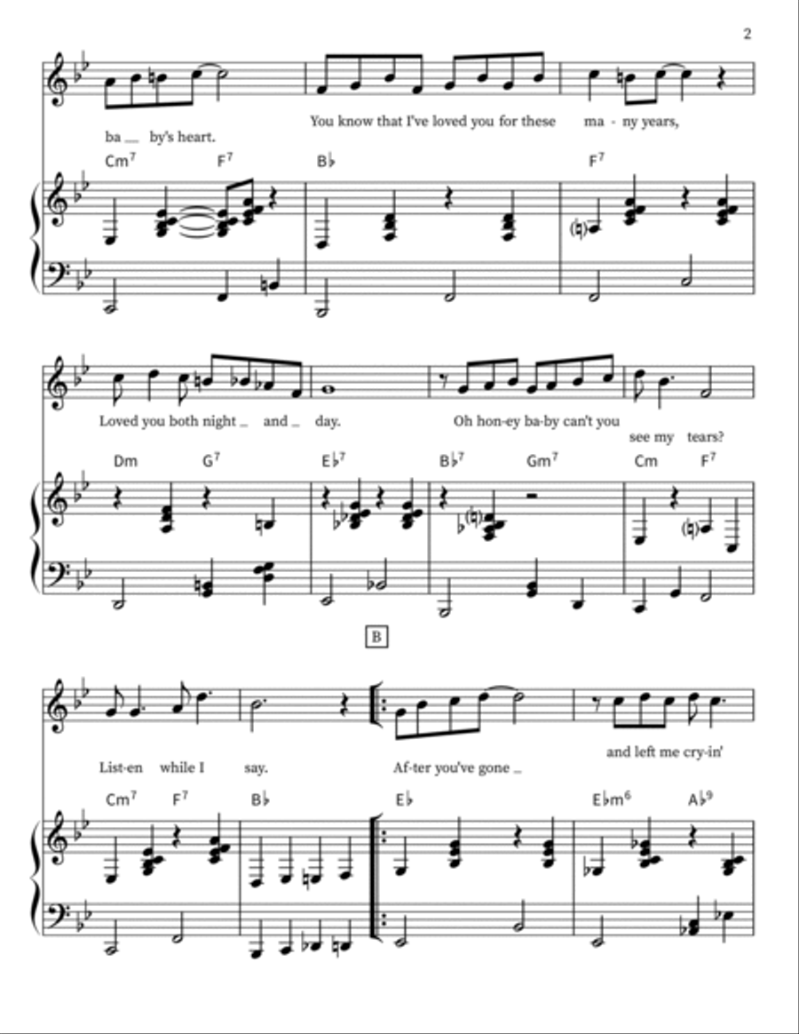 After You've Gone After You've Gone Piano, Vocal, Guitar scores gallery preview page 2