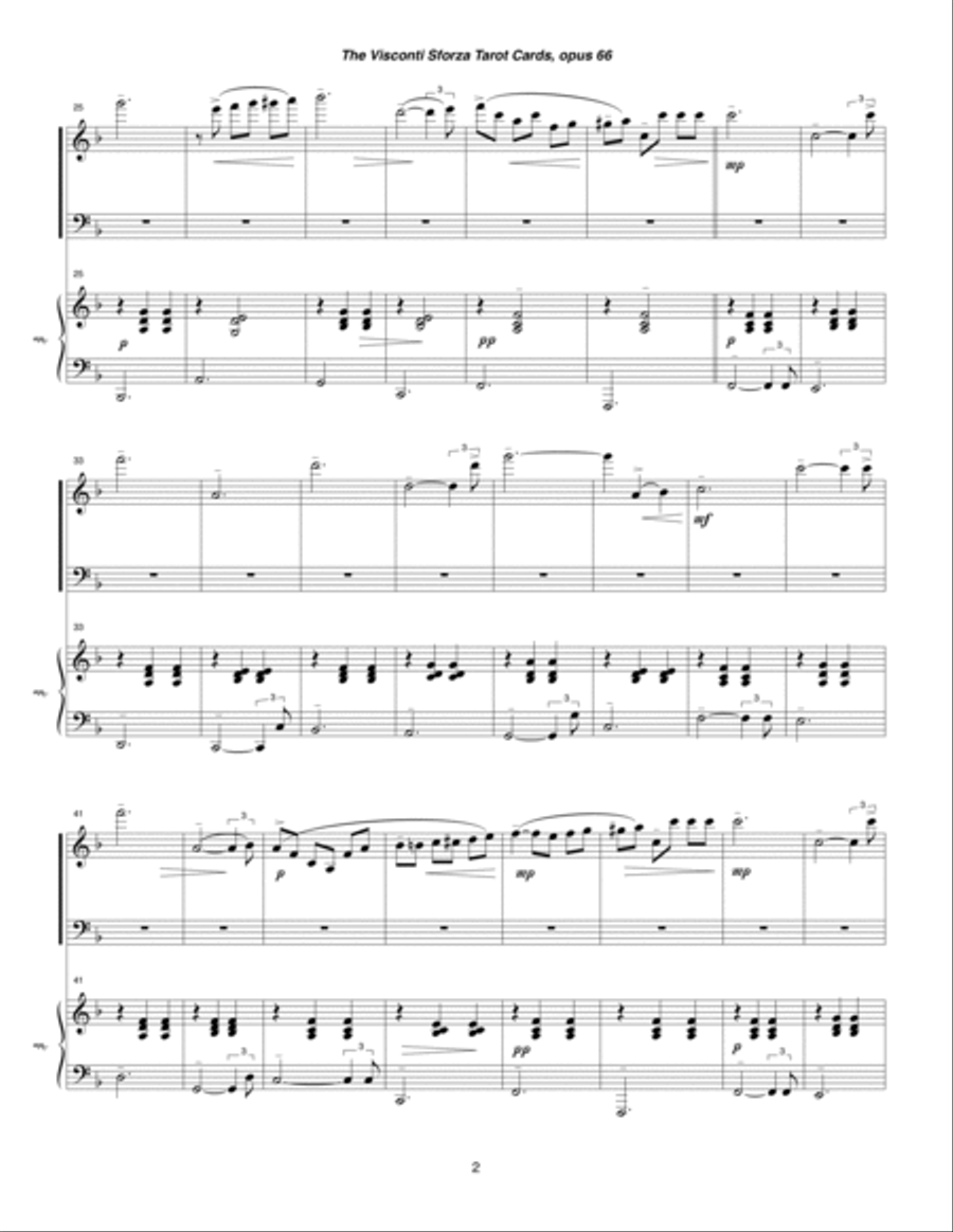 Visconti Sforza Tarot Cards, opus 66 ... Twenty Two Salon Pieces For Two Pianos (1996) 19 La Luna 2 Pianos, 4-Hands scores gallery preview page 2
