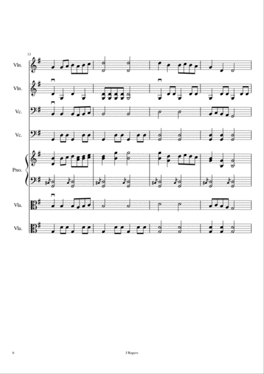 Drone on the D & G String Quartet scores gallery preview page 6
