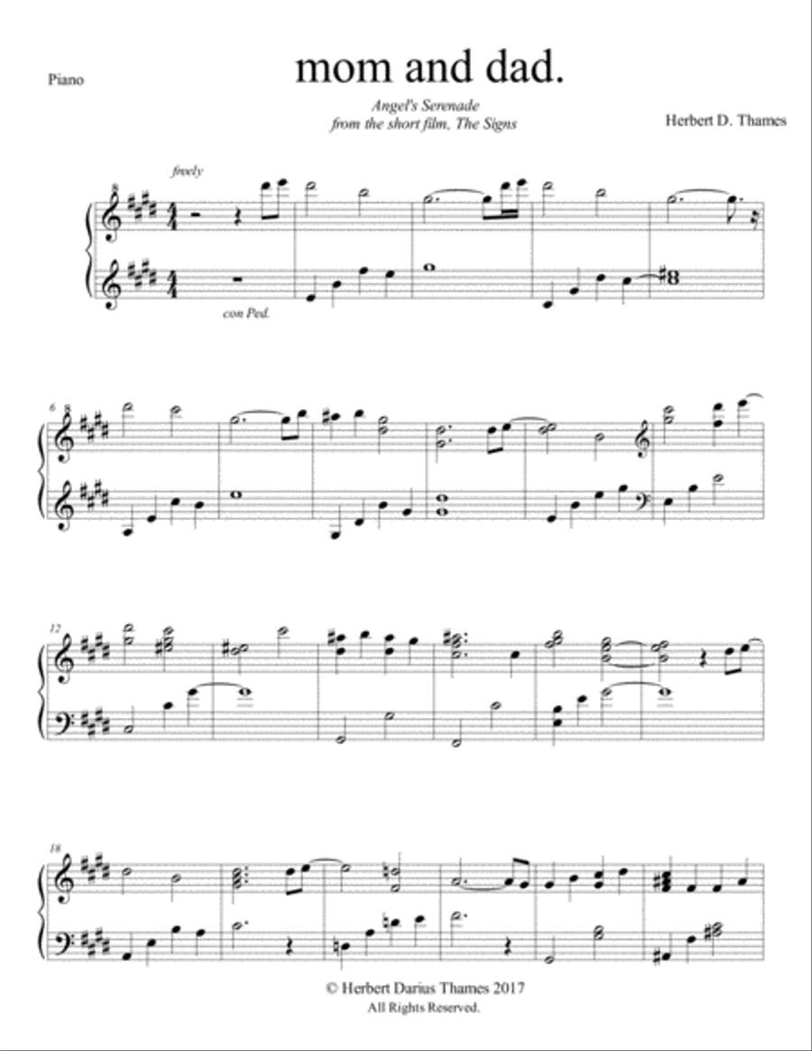 mom and dad. Piano Solo scores gallery preview page 2