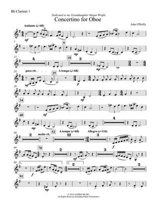 Concertino for Oboe: 1st B-flat Clarinet