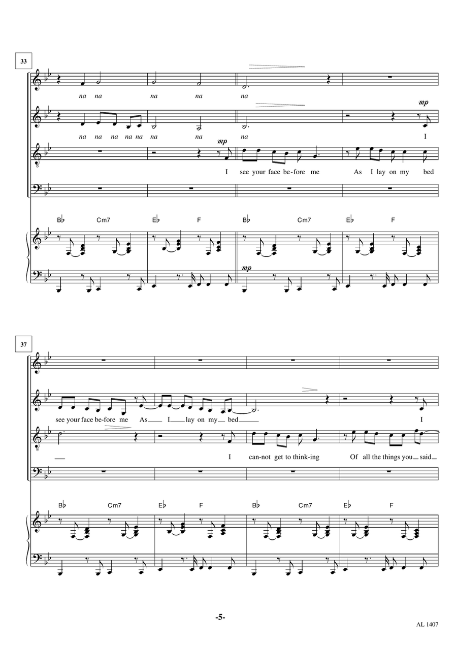 Love Is All Around 4-Part scores gallery preview page 5