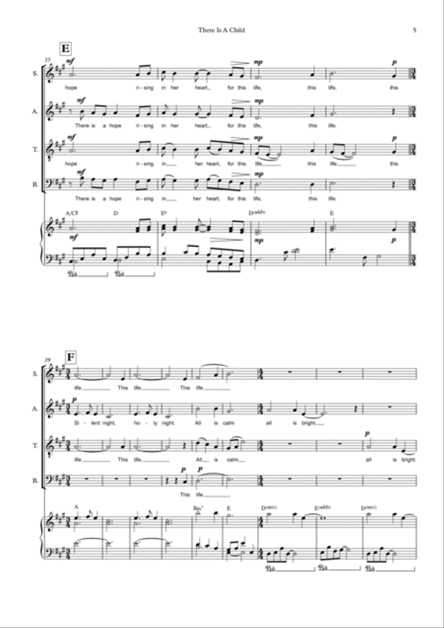 There Is A Child 4-Part scores gallery preview page 5