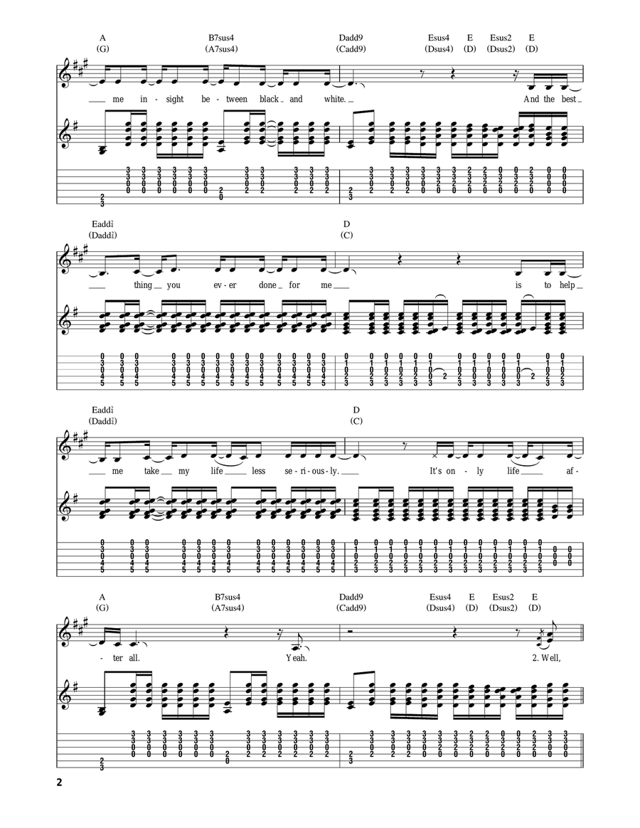 Closer To Fine Acoustic Guitar scores gallery preview page 2