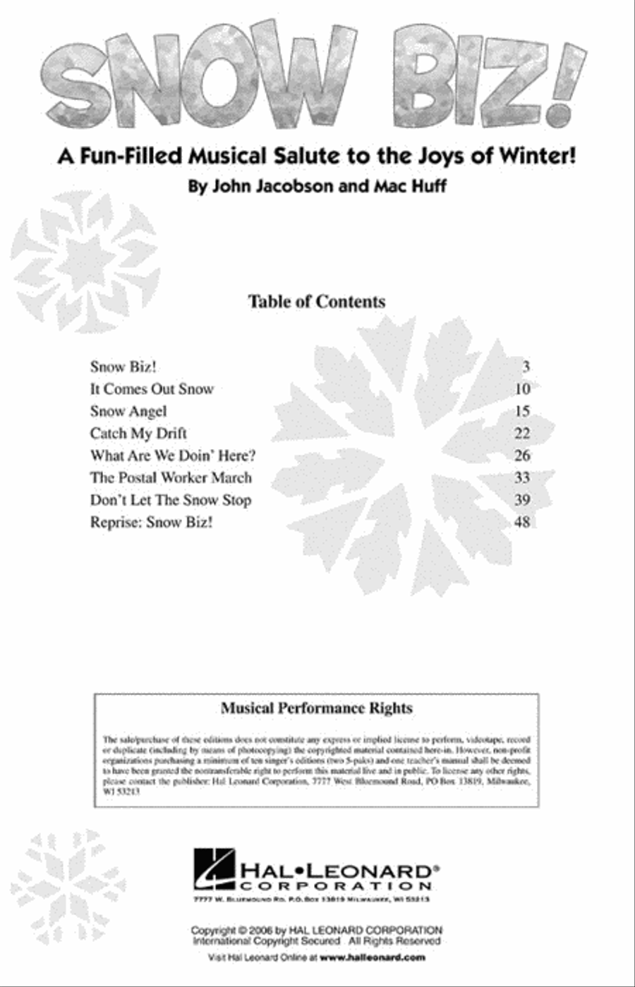 Snow Biz! Choir scores gallery preview page 2