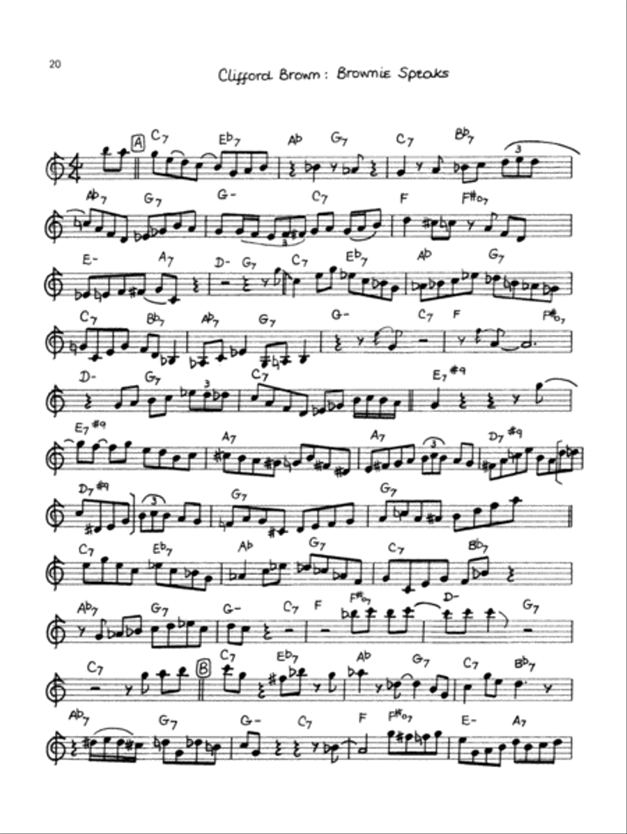 The Jazz Style of Clifford Brown Cornet scores gallery preview page 3