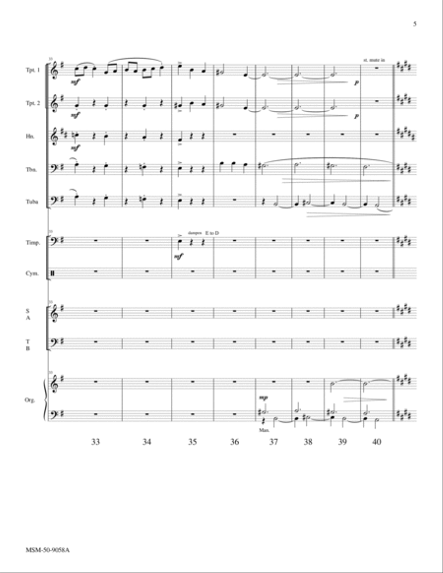 In Thee Is Gladness (Downloadable Full Score)