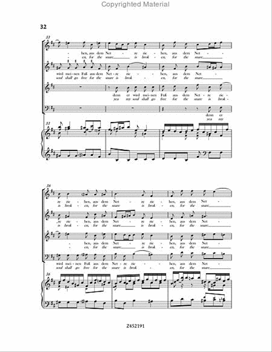 Nach dir, Herr, Verlanget Mich, BWV 150 Choir scores gallery preview page 32