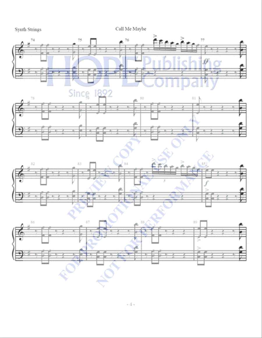 Call Me Maybe 5-Octaves scores gallery preview page 10