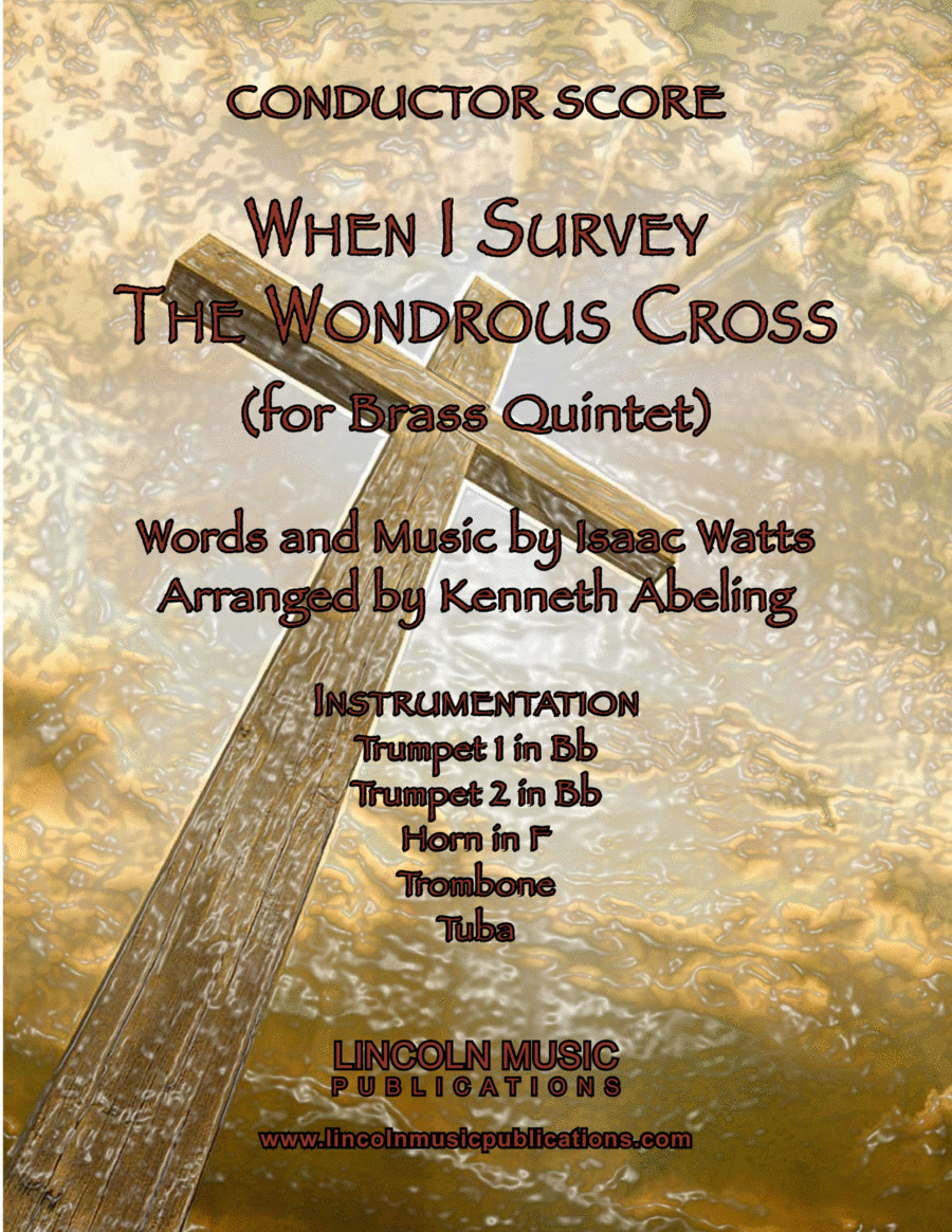 When I Survey the Wondrous Cross (Brass Quintet) Brass Quintet scores gallery preview page 1