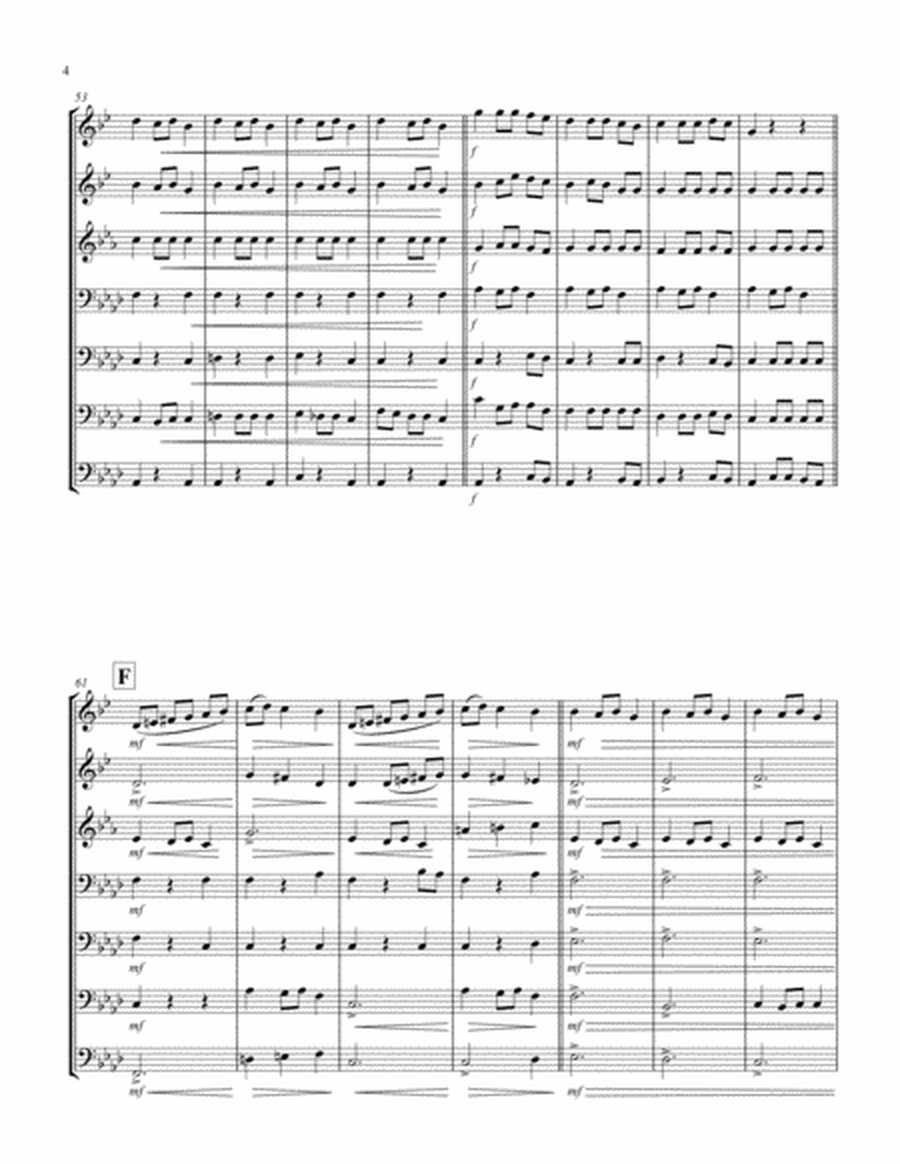 Carol of the Bells (F min) (Brass Septet - 2 Trp, 1 Hrn, 3 Trb, 1 Tuba) image number null