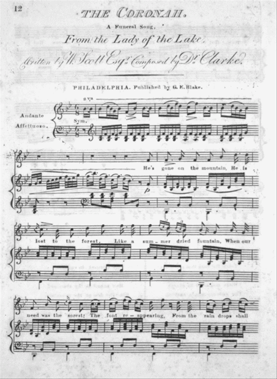 The Coronah. A Funeral Song Voice scores gallery preview page 1