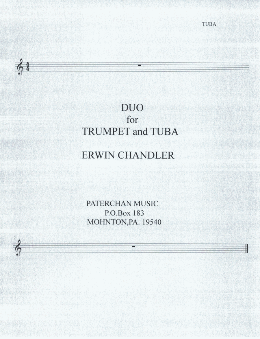 DUO for TRUMPET AND TUBA DUO for TRUMPET AND TUBA Brass Duet scores gallery preview page 1