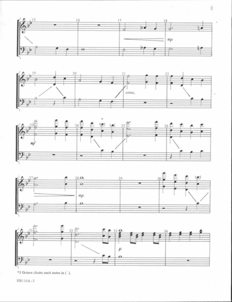 Sheep May Safely Graze - handbell part Handbell Choir scores gallery preview page 3