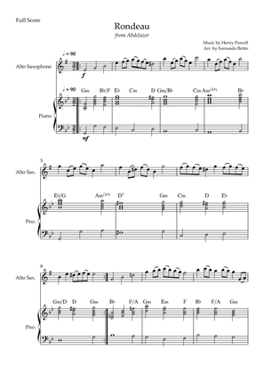 Rondeau (from Abdelazer) for Alto Saxophone Solo and Piano Accompaniment with Chords