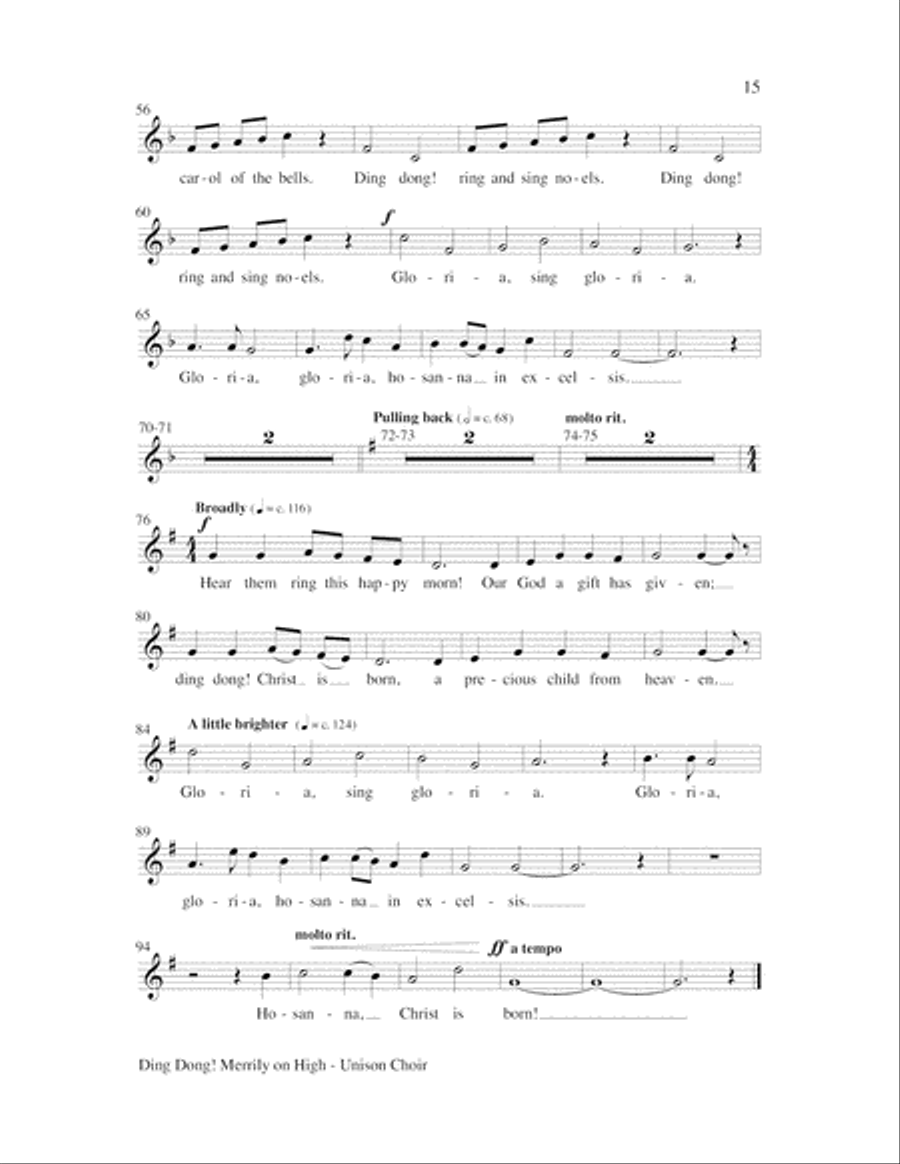 Ding Dong! Merrily on High 4-Part scores gallery preview page 15