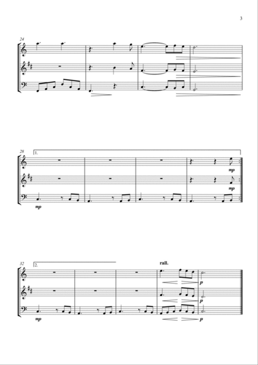 Hallelujah Hallelujah Woodwind Trio scores gallery preview page 4