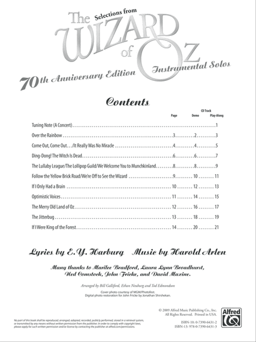 The Wizard of Oz Instrumental Solos for Strings String Orchestra scores gallery preview page 2