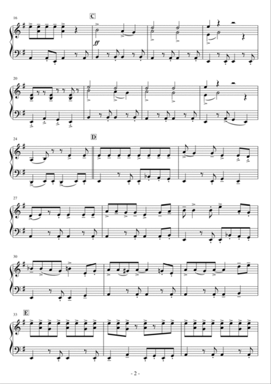 Live By The Sword Easy Piano scores gallery preview page 2
