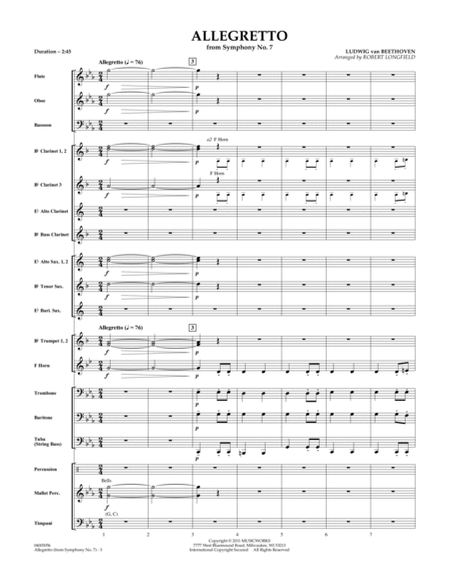 Allegretto (from Symphony No. 7) - Full Score