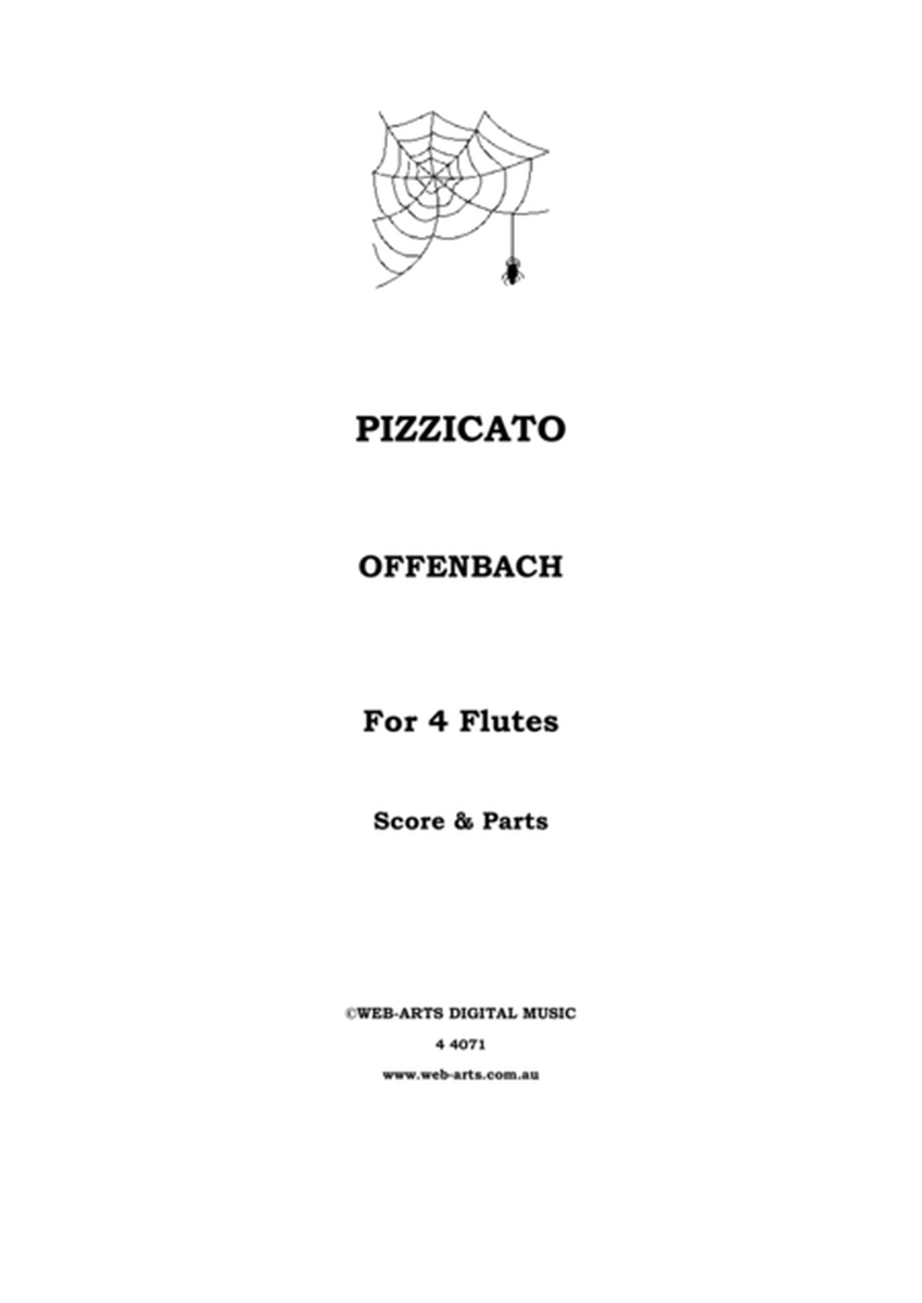 PIZZICATO from the Ballet Sylvia for 4 flutes - OFFENBACH image number null