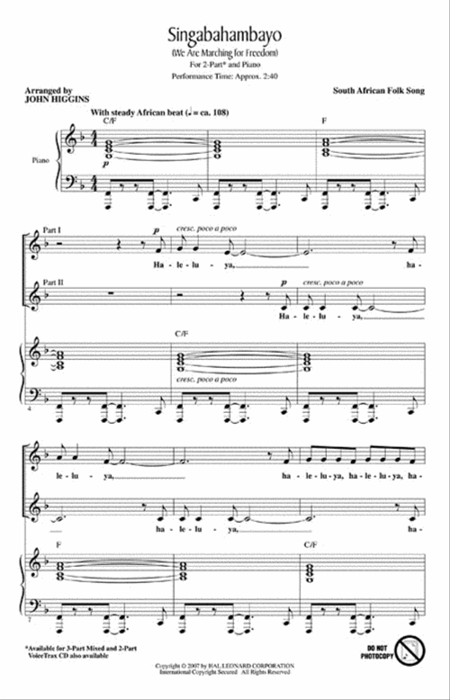 Singabahambayo 2-Part scores gallery preview page 2