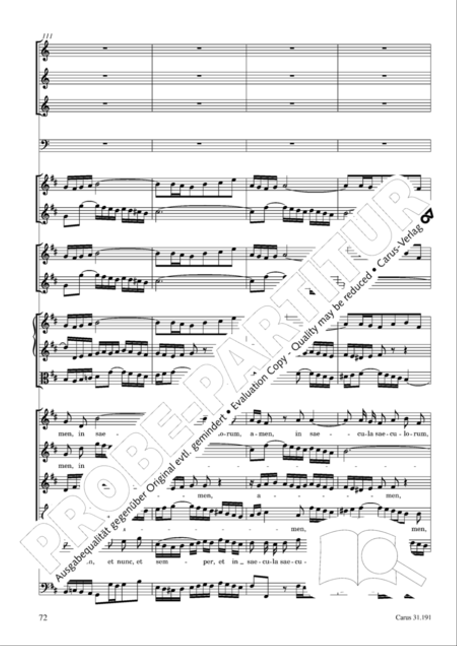 Gloria in excelsis Deo SSATB scores gallery preview page 72