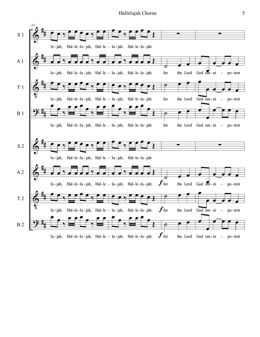 Hallelujah Chorus - Acapella Divisi scores gallery preview page 5