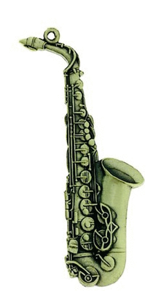 Keychain Antique Brass Alto Sax