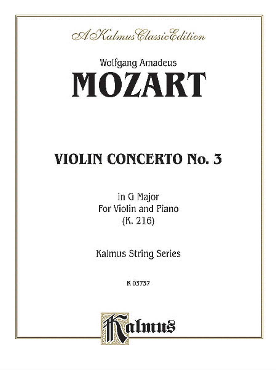 Violin Concerto No. 3 in G Major, K. 216 Small Ensemble scores gallery preview page 1