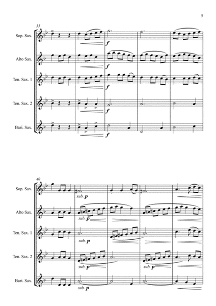 Fantasia on the Ukrainian Bell Carol - for Saxophone Ensemble image number null