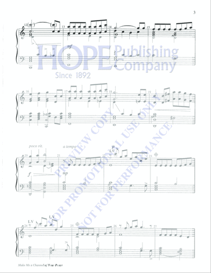 Make Me a Channel of Your Peace 5-Octaves scores gallery preview page 3