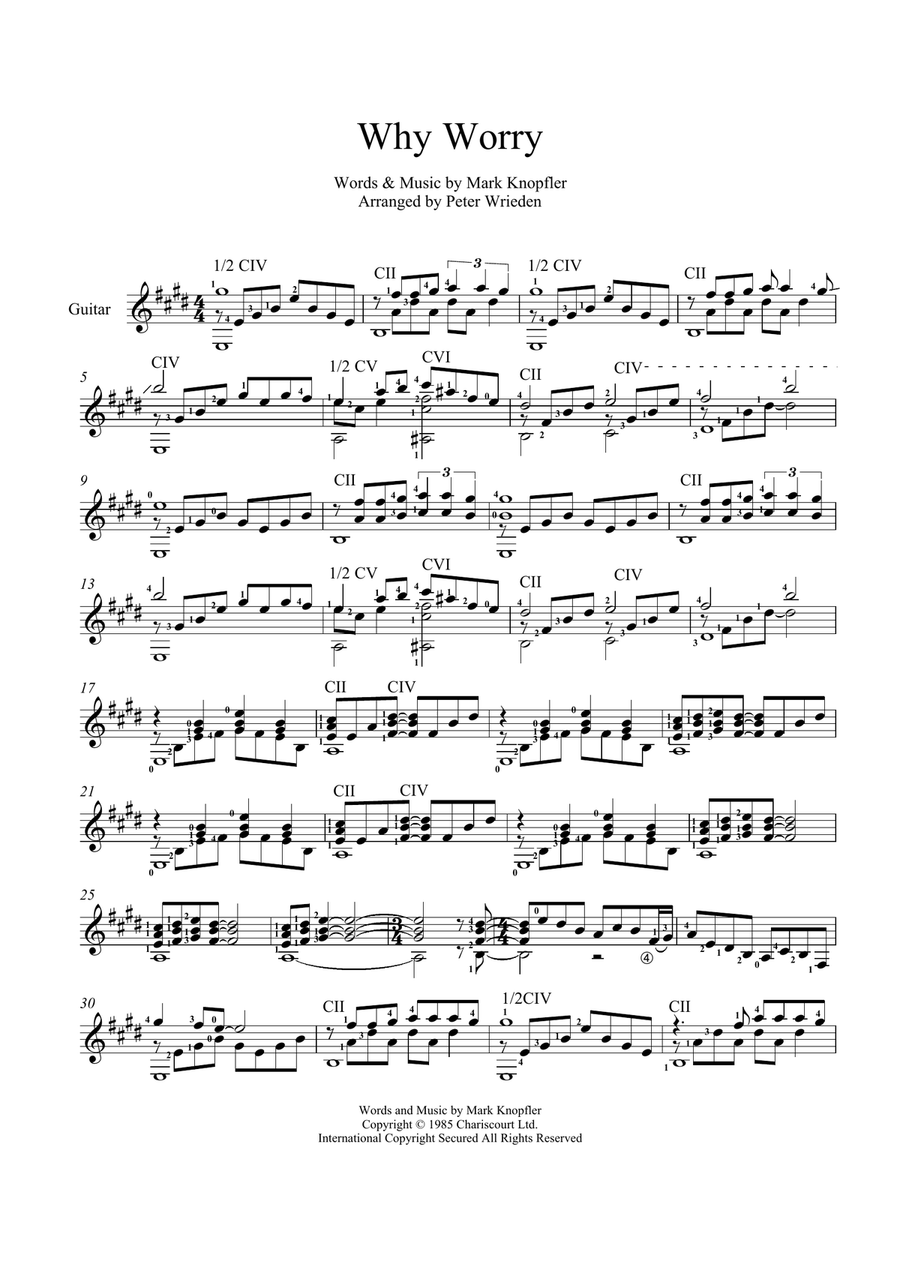 Why Worry Acoustic Guitar scores gallery preview page 1