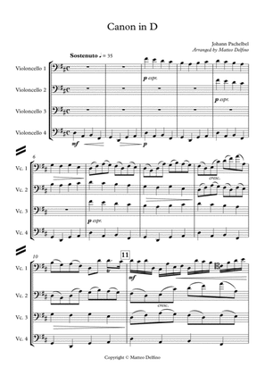 Canon in D (Cello Quartet)