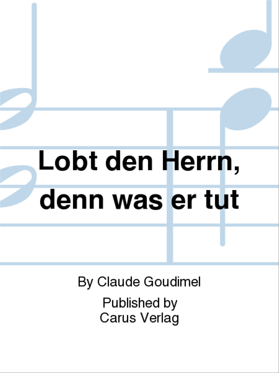 Lobt den Herrn, denn was er tut 4-Part scores gallery preview page 1