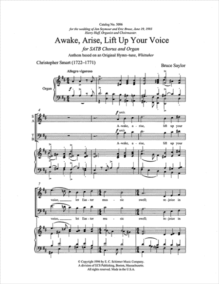 Awake, Arise, Lift Up Your Voice