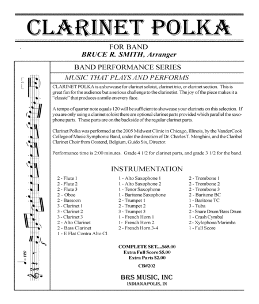 Clarinet Polka Concert Band scores gallery preview page 1