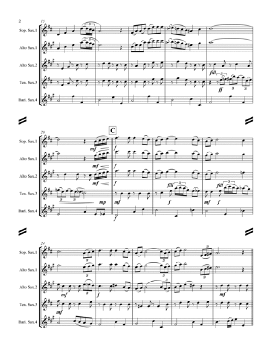 Have Yourself A Merry Little Christmas from MEET ME IN ST. LOUIS Saxophone Quartet scores gallery preview page 3