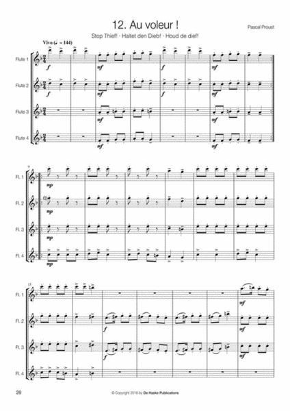 14 Easy Flute Quartets