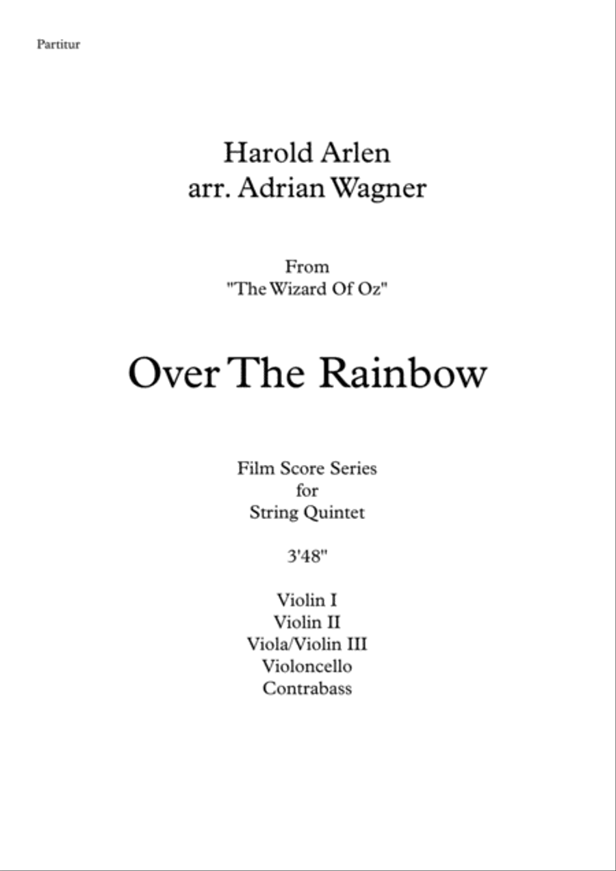 Over The Rainbow (from The Wizard Of Oz) String Quintet scores gallery preview page 2