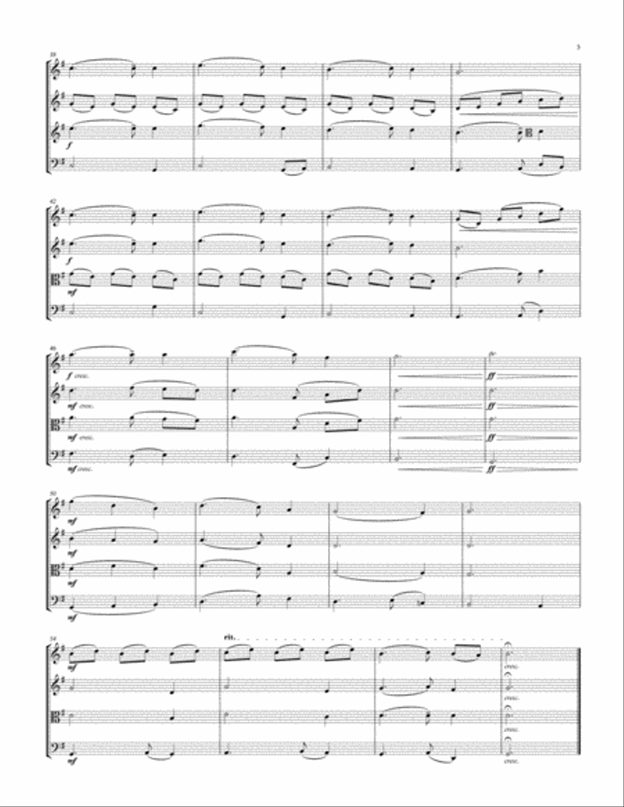 Silent Night String Quartet Two Tonalities Included String Quartet scores gallery preview page 4