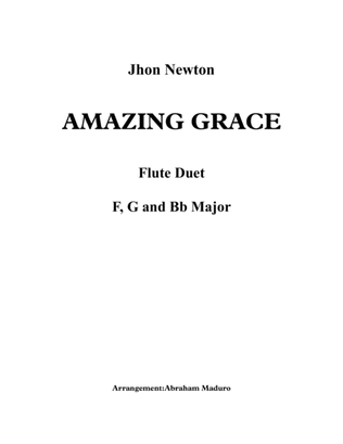 Amazing Grace Flute Duet-Three Tonalities Included