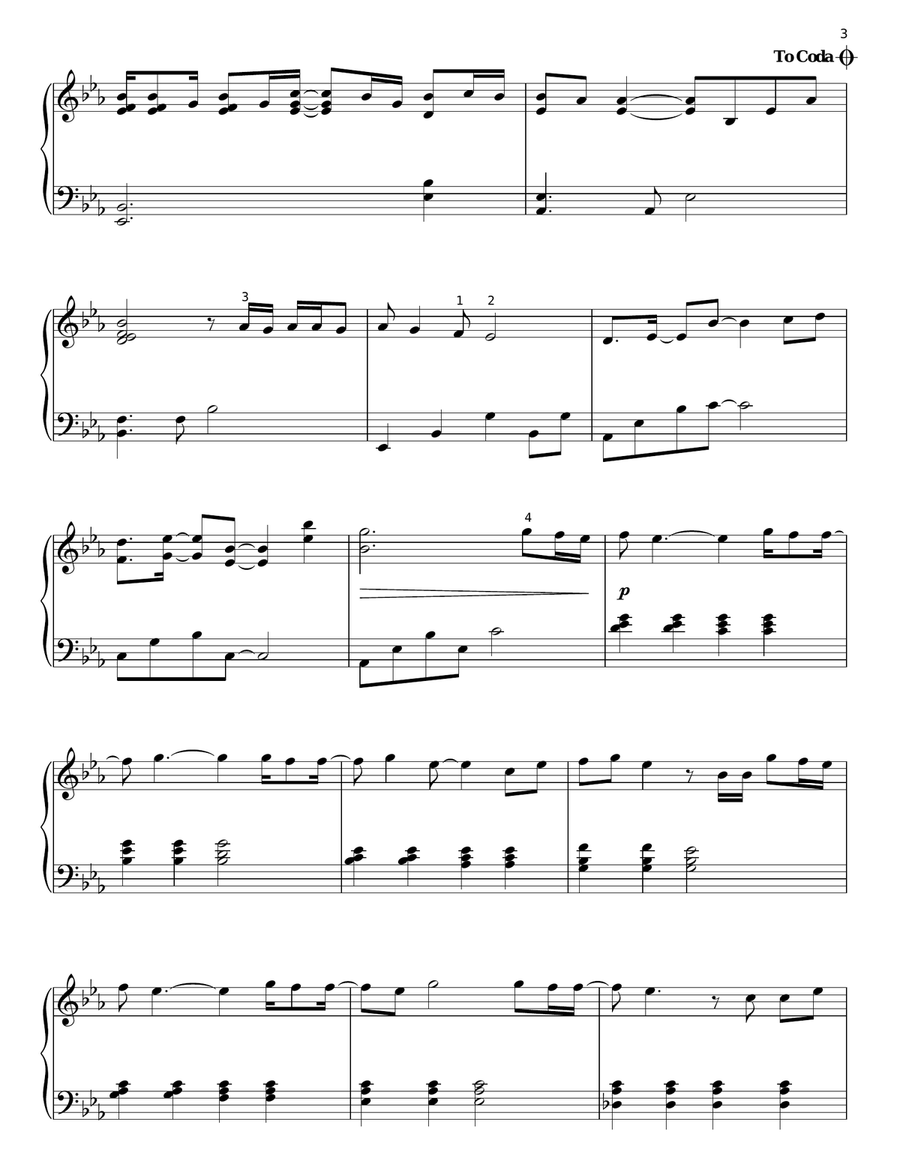 I Can Only Imagine Piano Solo scores gallery preview page 3