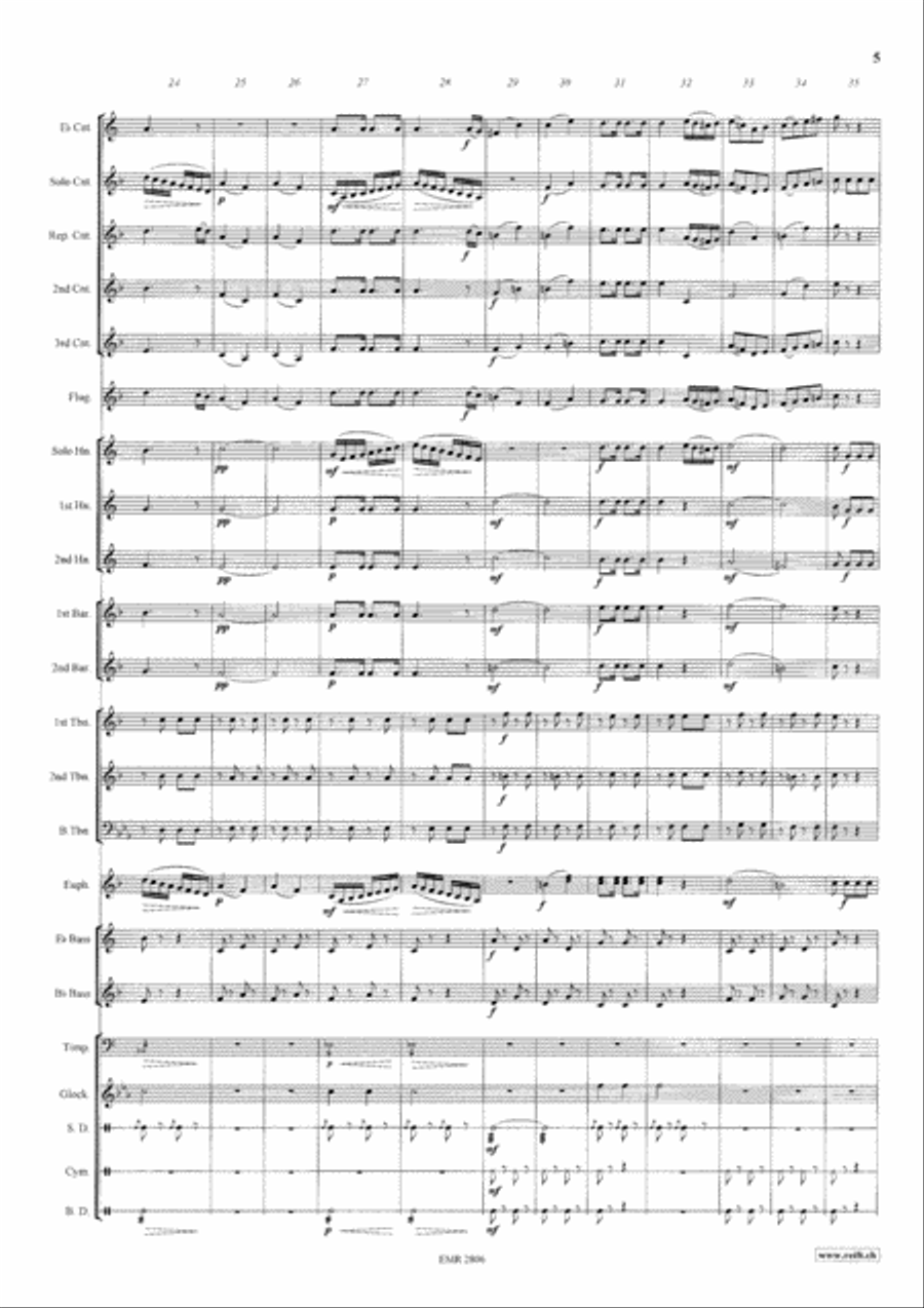 Thunder And Lightning Polka Brass Band scores gallery preview page 6
