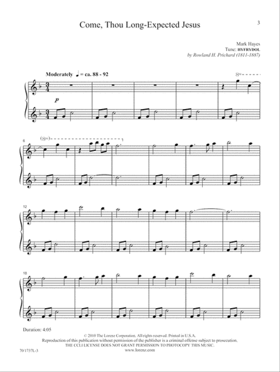 Advent Piano Solo scores gallery preview page 3