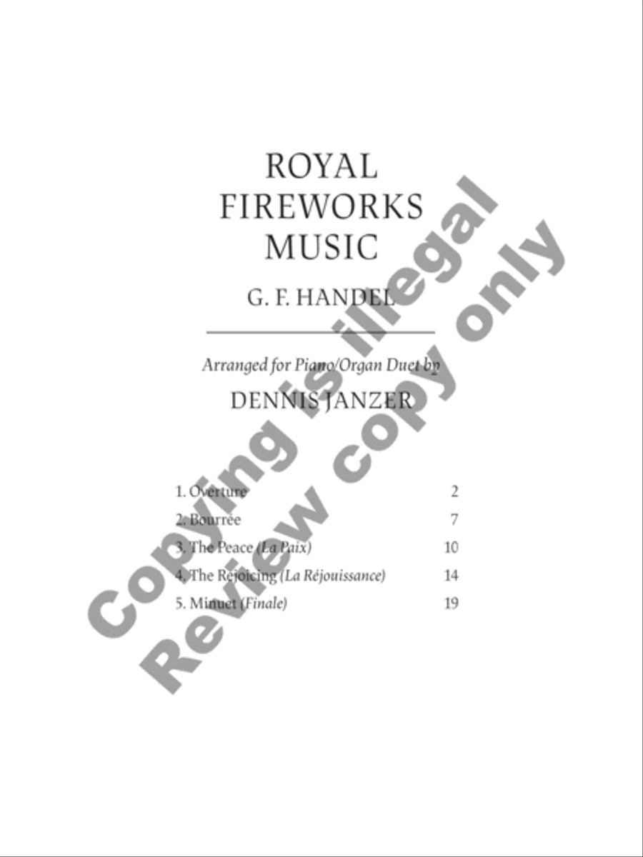 Royal Fireworks Music: Piano and Organ Duet Organ scores gallery preview page 13