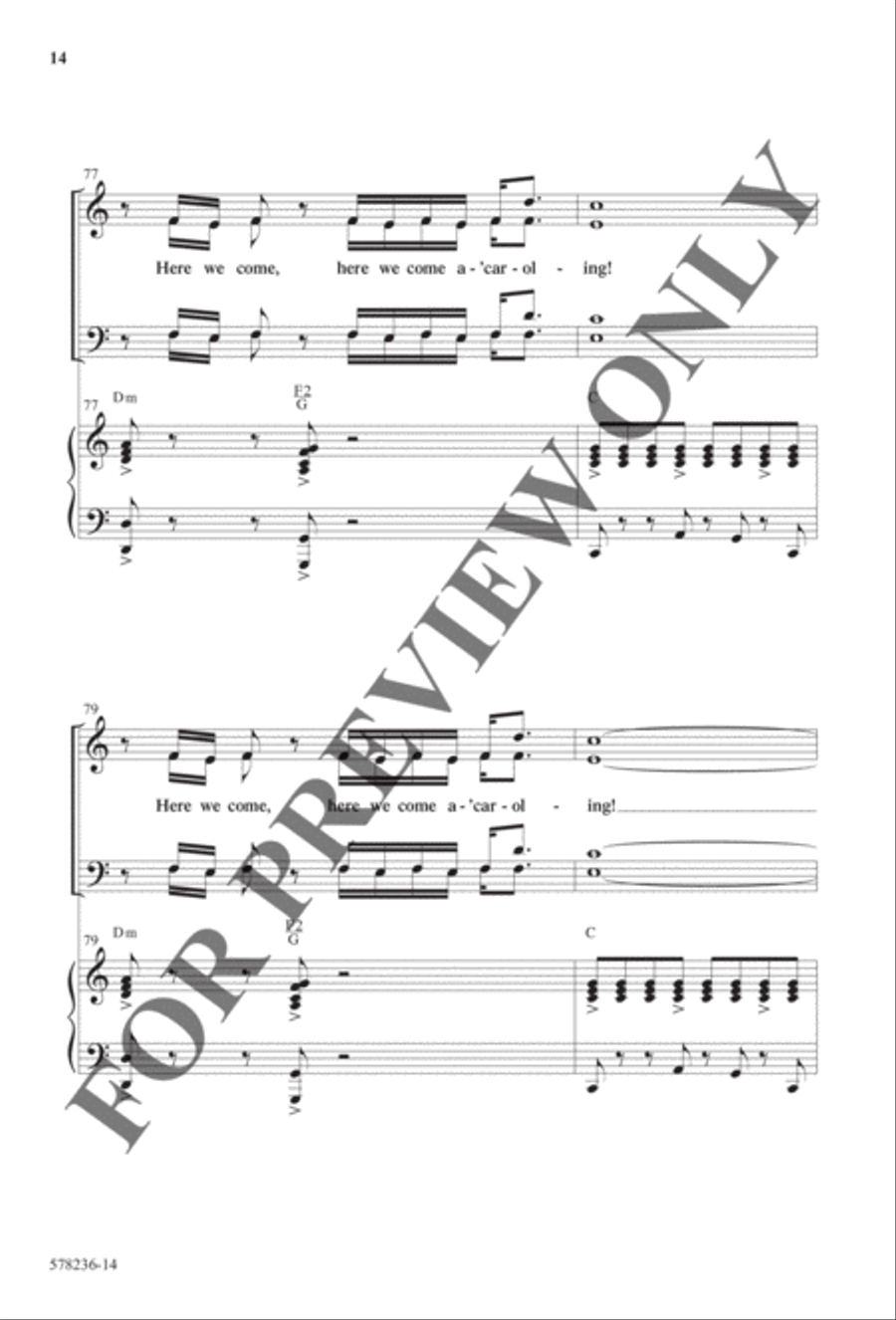 Here We Come a'Caroling - Anthem Choir scores gallery preview page 13